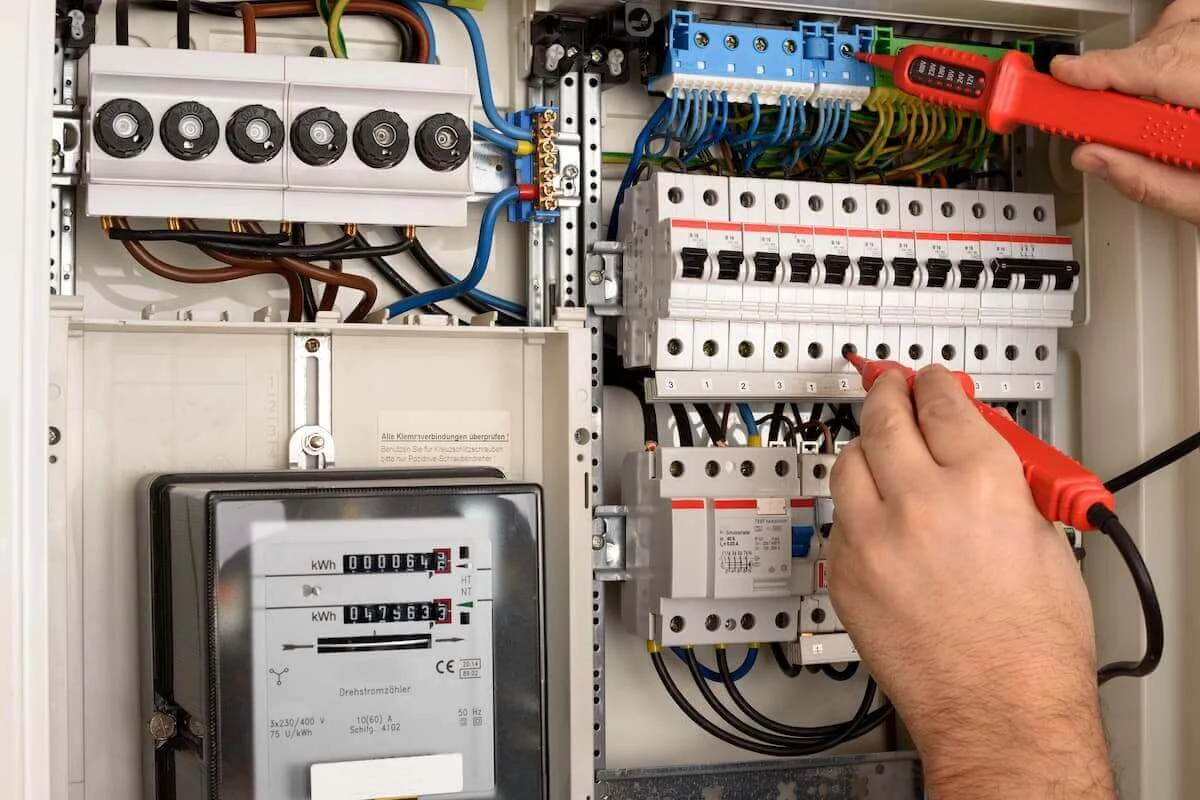 Elektriker bei der Fehlersuche